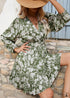 Vestido mini bohemio de verano con estampado floral y cintura alta Shannon